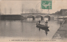 44 SAINT-PHILBERT-DE-GRAND-LIEU    La Pêche Au Carrelet Sur La Boulogne  TB PLAN    1923.   RARE - Saint-Philbert-de-Grand-Lieu
