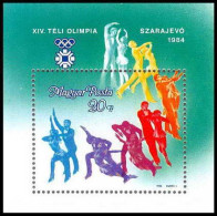 235 Hongrie (Hungary) MNH ** Bloc N° 172 Jeux Olympiques (olympic Games) Sarajevo 84 SKATING - Winter 1984: Sarajevo