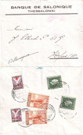 GREECE 1937 LETTER  SENT FROM THESSALONIKI TO HERFORD - Briefe U. Dokumente
