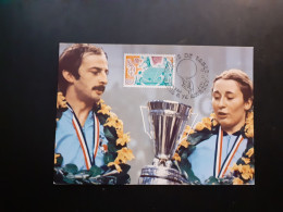Tennis De Table Ping-pong FDC France 1977 C Bergeret Et J Secretin - Tischtennis