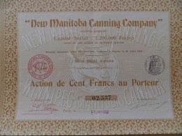 ACTION "NEW MANITOBA CANNING COMPANY" /TTB/ DECO /1912 - Agriculture