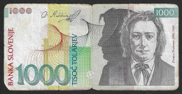 Slovenia - Banconota Circolata Da 1.000 Talleri P-18a - 1993 #19 - Slovenia