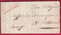 ARMEE SAMBRE ET MEUSE AGENT PRINCIPALE SERVICE DES POSTES DES ARMEES ET DE LA BELGIQUE BRUXELLE AN3 1795 FRANCHISE POSTE - Army Postmarks (before 1900)