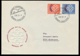 SCHWEIZ 1959 Nr 681-682 BRIEF FDC X7B2506 - Briefe U. Dokumente
