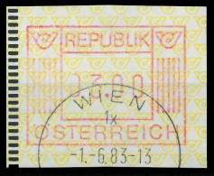 ÖSTERREICH AUTOMATENMARKEN Nr ATM 1-3S Gestempelt X7E64EA - Machine Labels [ATM]