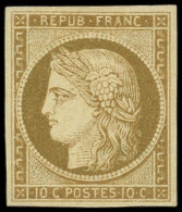 * EMISSION DE 1849 - 1b   10c. Bistre-VERDATRE, Jolie Nuance, Très Frais, TTB. Br - 1849-1850 Ceres