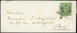 Let EMISSION DE 1849 - 2    15c. Vert, Filet De Voisin, Obl. ETOILE S. LAC, Au Verso Càd PARIS 15/5/53, TTB - 1849-1876: Periodo Classico