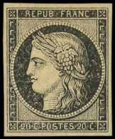 * EMISSION DE 1849 - 3    20c. Noir Sur Jaune, TB - 1849-1850 Ceres