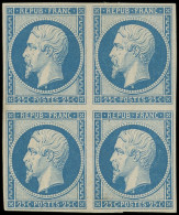 ** PRESIDENCE - R10c 25c. Bleu, REIMPRESSION, BLOC De 4, La Paire Sup. Ch. Légère, TB, Cote * - 1852 Luis-Napoléon