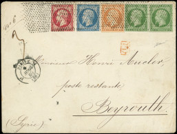 Let EMPIRE NON DENTELE - 12, 14A, 16 Et 17B, 5c. (2), 20c. Effl., 40c. Et 80c. Touché Obl. Roulette De Pointillés S. Env - 1849-1876: Periodo Clásico