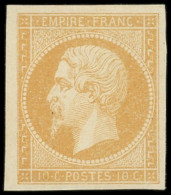 ** EMPIRE NON DENTELE - 13Ab  10c. Bistre Orange, T I, TTB. J - 1853-1860 Napoléon III