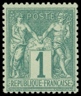 ** TYPE SAGE - 61    1c. Vert, Frais, TB - 1876-1878 Sage (Type I)