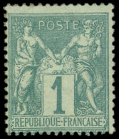 ** TYPE SAGE - 61    1c. Vert, TB. Br - 1876-1878 Sage (Type I)