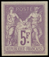 * TYPE SAGE - 95e   5f. Violet Sur Lilas, NON DENTELE, TB. J - 1876-1898 Sage (Type II)