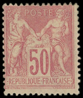 * TYPE SAGE - 104  50c. Rose, Ch. Légère, Décentré, Sinon TB - 1898-1900 Sage (Type III)