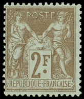 ** TYPE SAGE - 105   2f. Bistre Sur Azuré, Frais Et TB - 1898-1900 Sage (Type III)