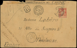 Let TYPE SAGE - 94   40c. Rouge-orange, Obl. Càd TRESOR ET POSTES AUX ARMEES/5-CHINE-5 5/1/01 S. Env. Rec., Càd Octog. L - 1849-1876: Klassik
