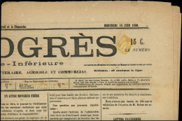 Let Journaux 86 : 3c. Bistre-jaune, Obl. TYPO Sur Journal LE PROGRES Du 16/ - Zeitungsmarken (Streifbänder)