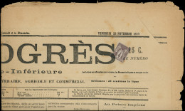 Let Journaux 88 : 4c. Lilas-brun Sur Gris, Obl. TYPO S. Journal LE PROGRES - Zeitungsmarken (Streifbänder)
