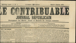 Let Journaux 7 : 2c. Violet, Obl. TYPO Sur LE CONTRIBUABLE Du 3/1/71 (incom - Zeitungsmarken (Streifbänder)