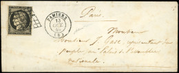 Let OBLITERATIONS PAR DEPARTEMENTS - 8/ARIEGE N°3 Obl. GRILLE S. Env., Càd T15 PAMIERS 13/10/49, Frappe Superbe - 1849-1876: Klassik