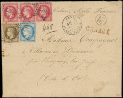 Let AFFRANCHISSEMENTS ET COMBINAISONS - N°30, 32 PAIRE + Unité Et 37, Obl. Etoile 33 S. Env. CHARGE, Càd Bt De L'Hopital - 1849-1876: Classic Period
