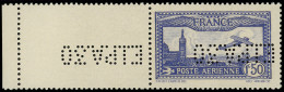 ** POSTE AERIENNE - 6c  1f.50 Outremer, E.I.P.A. 30, Bdf, Perforation RENVERSEE TB. Br - 1927-1959 Ungebraucht