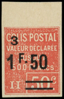 ** COLIS POSTAUX  (N° Et Cote Maury) - 56   1f50 S. 50c. Rouge (3), NON DENTELE Bdf, TB, Yvert N°62 - Mint/Hinged