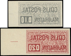 ** COLIS POSTAUX  (N° Et Cote Maury) - 154C Et 154D, Majoration, 0.10 Gris Clair Et 0.20 Lilas-rose, NON DENTELES, Impre - Mint/Hinged