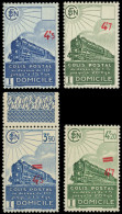 ** COLIS POSTAUX  (N° Et Cote Maury) - 198e, 199e, 202b, 203b, Tous Surcharge TRES Déplacée Ou Hors Cartouche, TB - Mint/Hinged