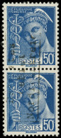 ** Spécialités Diverses - GUERRE COUDEKERQUE 7 : 50c. Bleu, Mercure, PAIRE Verticale, TB - War Stamps