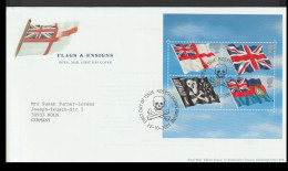 Great Britain FDC 2001 Flags & Ensigns Souvenir Sheet. Postal Weight 0,04 Kg. Please Read Sales Conditions Under Image O - 2001-2010 Decimal Issues