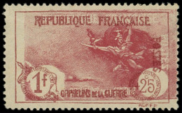* VARIETES - 231   3ème Série Orphelins,  1f. + 25c. Carmin, CENTRE TRES DEPLACE, Quasiment **, Spectaculaire Et TB, Cer - Variedades: 1921-30 Nuevos