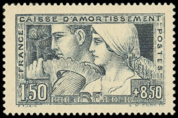 (*) VARIETES - 252b  Le Travail, 1f.50 + 8f.50, T III, ESSAI En Bleu-gris, Toujours Sans Gomme, TB - Nuevos