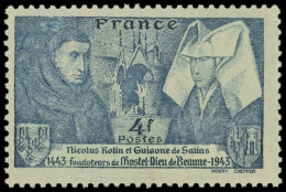 ** VARIETES - 583b  Beaune, Bleu-gris, Impression DEFECTUEUSE, TB - Unused Stamps