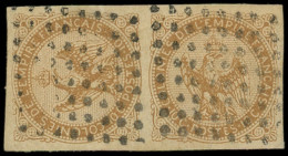 Colonies Générales - 3d   10c. Bistre, PAIRE Dont Un Timbre COUCHE, TB - Altri & Non Classificati