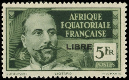 * A.E.F. 125 : 5f. Noir Et Vert, LIBRE, TB - Altri & Non Classificati