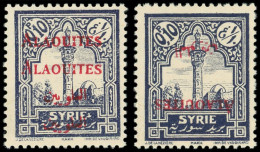 ** ALAOUITES 22a Et 22f : 0p.10 Violet, DOUBLE Surcharge Et Surcharge RENVERSEE, TB - Altri & Non Classificati