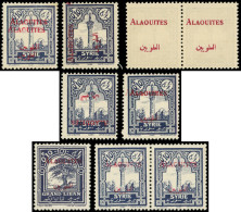 ALAOUITES 22 : 0p10 Violet, 7 Variétés Différentes, * Et **, Dont N°22b Sur TP Du Grand Liban **, TB - Altri & Non Classificati