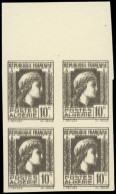 ** ALGERIE 209a : 10c. Gris, NON DENTELE DOUBLE IMPRESSION, BLOC De 4 Bdf, TB - Altri & Non Classificati