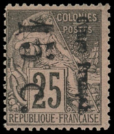 * CONGO 7b : 15c. Sur 25c. Noir S. Rose, Surcharge Verticale, TB - Autres & Non Classés