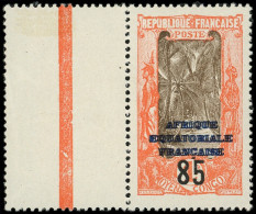 ** CONGO 92a : 85 Sur 1f. Rouge-orange Et Brun, DOUBLE Surcharge AEF, Bdf, TTB. Br - Autres & Non Classés