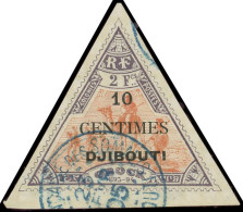 COTE DES SOMALIS 32 : 10c. Sur 2f. Violet Et Orange, Obl., TB. S - Otros & Sin Clasificación