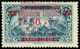 * GRAND LIBAN 120d : 7p.50 S. 2p.50 Bleu, DOUBLE Surch., TB - Autres & Non Classés
