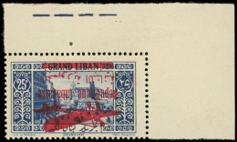 ** GRAND LIBAN PA 37a : 25p. Bleu, Surch. RENVERSEE, Cdf, TB - Autres & Non Classés