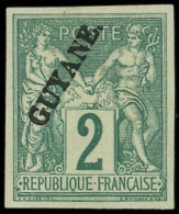 (*) GUYANE 11 : 2c. Vert, TB. Br - Altri & Non Classificati
