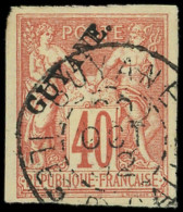 GUYANE 13 :  40c. Rouge Orange, Obl., TB - Altri & Non Classificati