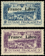 ** GUYANE PA 13A Et 16A : 1f50 Et 5f., FRANCE LIBRE, TB - Altri & Non Classificati