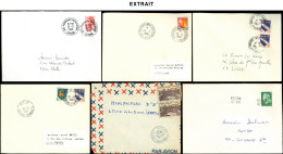 Let GUYANE Collection De 98 Lettres Avec Oblitérations Différentes, Période 1904-2001, Ensemble Rare, TB - Altri & Non Classificati