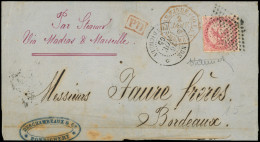 Let INDE CG N°6 : 80c. Rose, Obl. Losange De 81 Points S. LSC, Càd PONDICHERY 26/11/65 Et Càd Octog. Rouge ETAB.F.INDE P - Autres & Non Classés